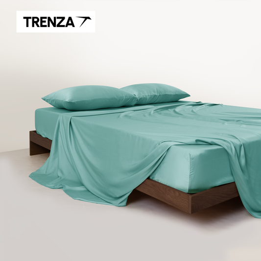 TRENZA Bamboo Sheet Set - Pet Hair Repellent for Dogs/Cats Family - Limited Time Offer